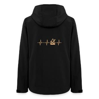 Carpenter Carpenter Guild Sign Heartbeat - Women’s Recycled Softshell Jacket by Stanley/Stella - black - Back - AI Model Female 172 light (172cm)