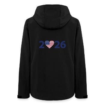 J’aime l’Amérique 2026, vacances aux États-Unis 2026 - Veste softshell femme recyclée Stanley/Stella - noir - Dos - AI Model Female 172 light (172cm)