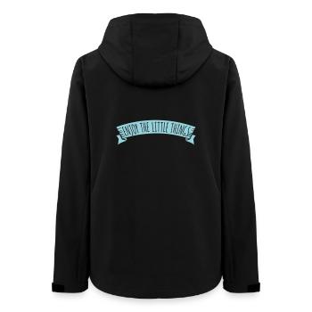 Enjoy The Little Things Gratitude Mindfulness - Women’s Recycled Softshell Jacket by Stanley/Stella - black - Back - AI Model Female 172 light (172cm)