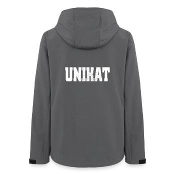 Unikat Einzigartig Individuell Selbstwert Unique - Frauen Recycelte Softshelljacke von Stanley/Stella - Anthrazit - Hinten - AI Model Female 172 light (172cm)