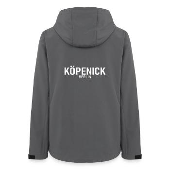 Köpenick - Berlin - District - Germany - Women’s Recycled Softshell Jacket by Stanley/Stella - anthracite - Back - AI Model Female 172 light (172cm)