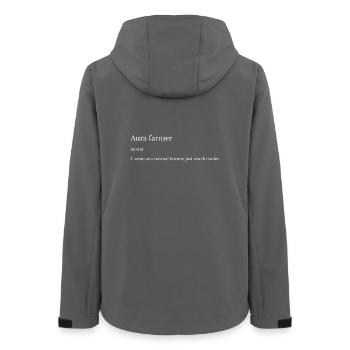 Aura farmer - Women’s Recycled Softshell Jacket by Stanley/Stella - anthracite - Back - AI Model Female 172 light (172cm)
