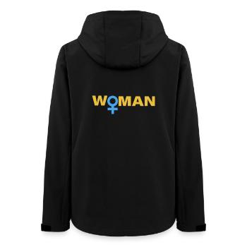 WOMAN - Women’s Recycled Softshell Jacket by Stanley/Stella - black - Back - AI Model Female 172 light (172cm)