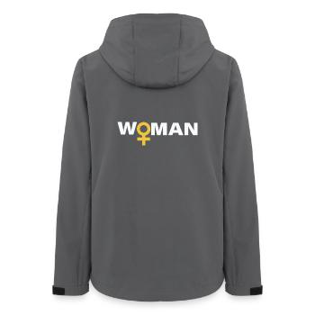 WOMAN - Women’s Recycled Softshell Jacket by Stanley/Stella - anthracite - Back - AI Model Female 172 light (172cm)