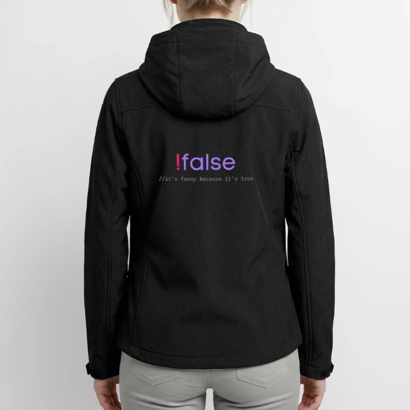 Jeu de mots sur la programmation Ifalse Funny Coder Veste softshell femme recyclée Stanley/Stella