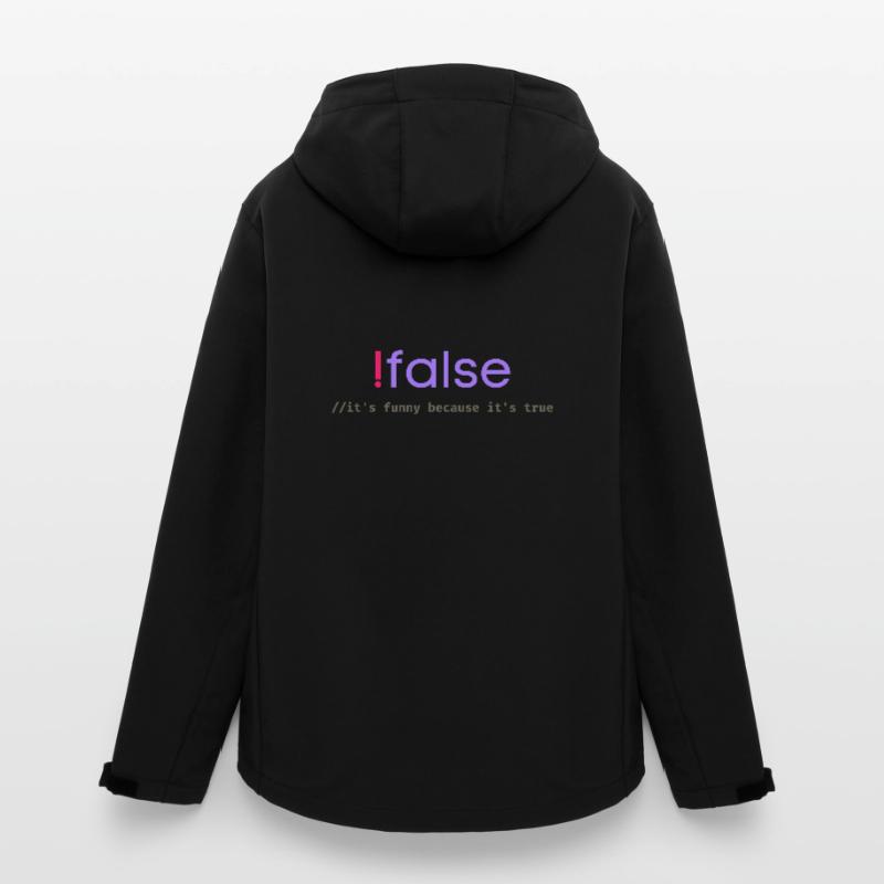 Jeu de mots sur la programmation Ifalse Funny Coder Veste softshell femme recyclée Stanley/Stella