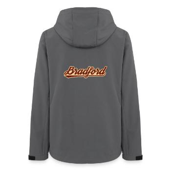 Bradford Vintage Script Logo - Veste softshell femme recyclée Stanley/Stella - charbon - Dos - AI Model Female 172 light (172cm)