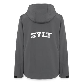 Sylt - Nordsee - Deutschland - Westerland - Frauen Recycelte Softshelljacke von Stanley/Stella - Anthrazit - Hinten - AI Model Female 172 light (172cm)