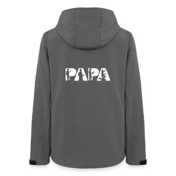 Papa Engineer Construction Silhouettes - Veste softshell femme recyclée Stanley/Stella - charbon - Dos - AI Model Female 172 light (172cm)