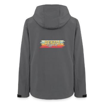 Graphique rétro d’hygiéniste dentaire - Veste softshell femme recyclée Stanley/Stella - charbon - Dos - AI Model Female 172 light (172cm)