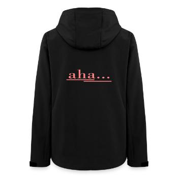 aha... that's how it works! Saying, fun, fresh design - Women’s Recycled Softshell Jacket by Stanley/Stella - black - Back - AI Model Female 172 light (172cm)