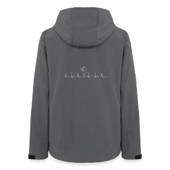 Kletterer auf der Heartbeat Line - Frauen Recycelte Softshelljacke von Stanley/Stella - Anthrazit - Hinten - AI Model Female 172 light (172cm)