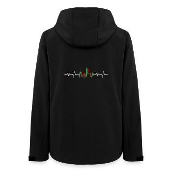 Stock market heartbeat EKG stocks forex trading - Women’s Recycled Softshell Jacket by Stanley/Stella - black - Back - AI Model Female 172 light (172cm)