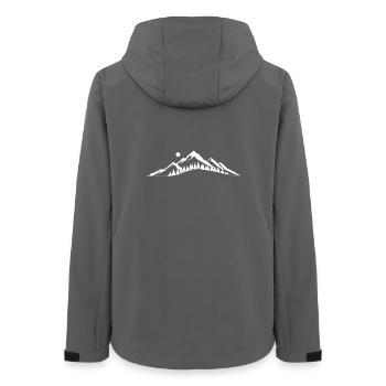 Mountain Dawn Silhouette - Women’s Recycled Softshell Jacket by Stanley/Stella - anthracite - Back - AI Model Female 172 light (172cm)