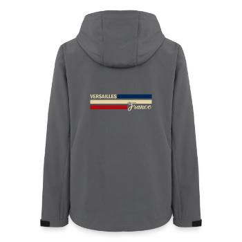 France - Versailles - Frankreich - Flagge - Frauen Recycelte Softshelljacke von Stanley/Stella - Anthrazit - Hinten - AI Model Female 172 light (172cm)