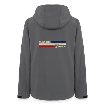 France - Versailles - Frankreich - Flagge - Frauen Recycelte Softshelljacke von Stanley/Stella - Anthrazit - Hinten - AI Model Female 172 light (172cm)