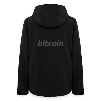 Bitcoin Logo - Women’s Recycled Softshell Jacket by Stanley/Stella - black - Back - AI Model Female 172 light (172cm)
