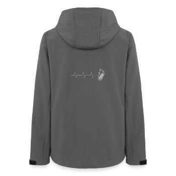 My heart beats for the tuba | ZiachON! - Women’s Recycled Softshell Jacket by Stanley/Stella - anthracite - Back - AI Model Female 172 light (172cm)