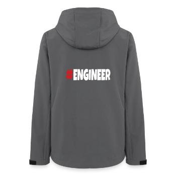 #engineer red&white - Women’s Recycled Softshell Jacket by Stanley/Stella - anthracite - Back - AI Model Female 172 light (172cm)