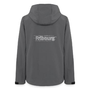 Schweizer Städte Fribourg - Frauen Recycelte Softshelljacke von Stanley/Stella - Anthrazit - Hinten - AI Model Female 172 light (172cm)