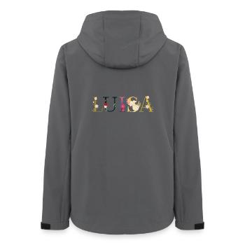 Luisa - Frauen Recycelte Softshelljacke von Stanley/Stella - Anthrazit - Hinten - AI Model Female 172 light (172cm)