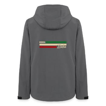 Italia - Roma - Rom - Italien - Italy - Frauen Recycelte Softshelljacke von Stanley/Stella - Anthrazit - Hinten - AI Model Female 172 light (172cm)