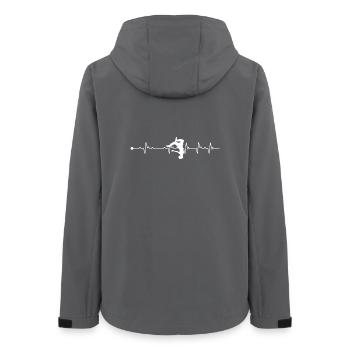 Herzschlag Pakour - Frauen Recycelte Softshelljacke von Stanley/Stella - Anthrazit - Hinten - AI Model Female 172 light (172cm)