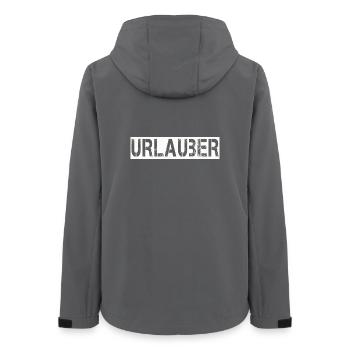 URLAUBER - Frauen Recycelte Softshelljacke von Stanley/Stella - Anthrazit - Hinten - AI Model Female 172 light (172cm)