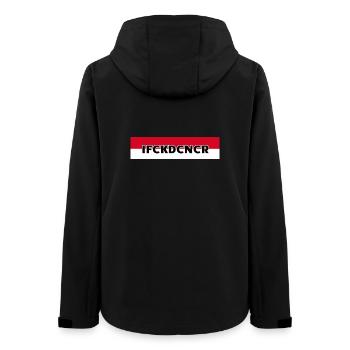 I FUCKED CANCER - Breast Ring - Women’s Recycled Softshell Jacket by Stanley/Stella - black - Back - AI Model Female 172 light (172cm)