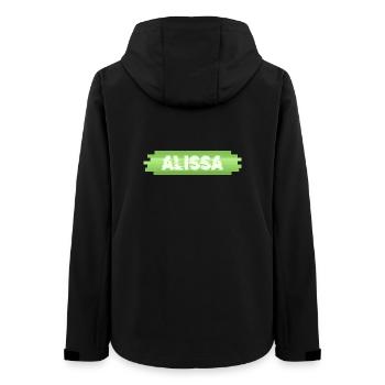 Alissa als Heldin - Frauen Recycelte Softshelljacke von Stanley/Stella - Schwarz - Hinten - AI Model Female 172 light (172cm)
