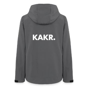 KAKR. cockroach poop, funny baby birth gift - Women’s Recycled Softshell Jacket by Stanley/Stella - anthracite - Back - AI Model Female 172 light (172cm)