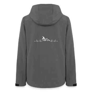 Grimpeur Heartbeat Scène de montagne - Veste softshell femme recyclée Stanley/Stella - charbon - Dos - AI Model Female 172 light (172cm)