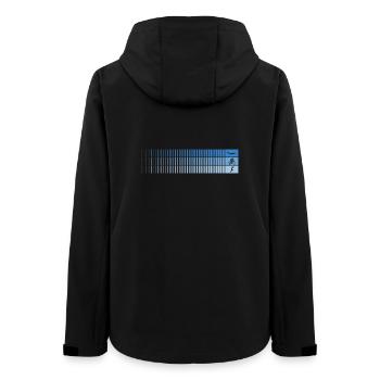 Dégradé azur code-barres oiseau - Veste softshell femme recyclée Stanley/Stella - noir - Dos - AI Model Female 172 light (172cm)