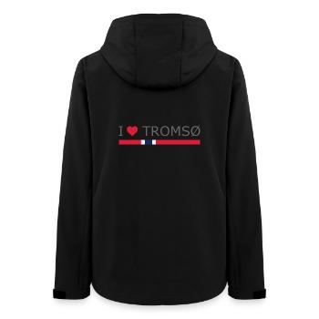 I love Tromso - Norway - Norge - Norwegen - Frauen Recycelte Softshelljacke von Stanley/Stella - Schwarz - Hinten - AI Model Female 172 light (172cm)