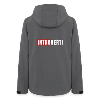 Introvert - Women’s Recycled Softshell Jacket by Stanley/Stella - anthracite - Back - AI Model Female 172 light (172cm)