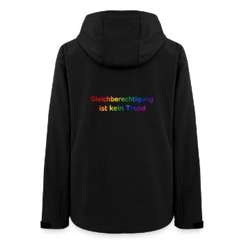 Gleichberechtigung ist kein Trend Regenbogen - Frauen Recycelte Softshelljacke von Stanley/Stella - Schwarz - Hinten - AI Model Female 172 light (172cm)