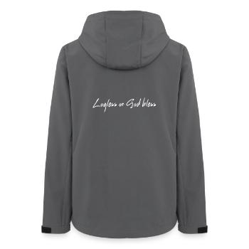 Logless or God bless - Women’s Recycled Softshell Jacket by Stanley/Stella - anthracite - Back - AI Model Female 172 light (172cm)