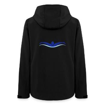 schwimmen - Frauen Recycelte Softshelljacke von Stanley/Stella - Schwarz - Hinten - AI Model Female 172 light (172cm)
