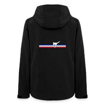 Marseille Design Kunst im Kickboxen - Frauen Recycelte Softshelljacke von Stanley/Stella - Schwarz - Hinten - AI Model Female 172 light (172cm)
