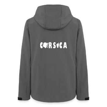 Corsica Korsika Insel Flagge Symbol Geschenk - Frauen Recycelte Softshelljacke von Stanley/Stella - Anthrazit - Hinten - AI Model Female 172 light (172cm)