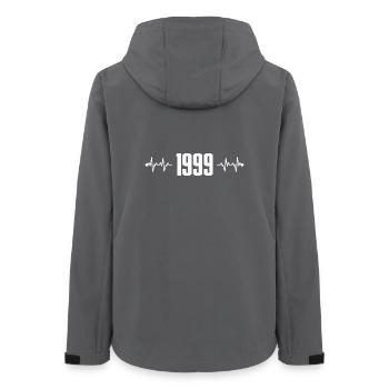 Herzschlag 1999 - Frauen Recycelte Softshelljacke von Stanley/Stella - Anthrazit - Hinten - AI Model Female 172 light (172cm)