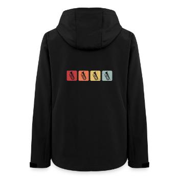 Baritone Horn Retro Brass Band Brass Instrument - Women’s Recycled Softshell Jacket by Stanley/Stella - black - Back - AI Model Female 172 light (172cm)