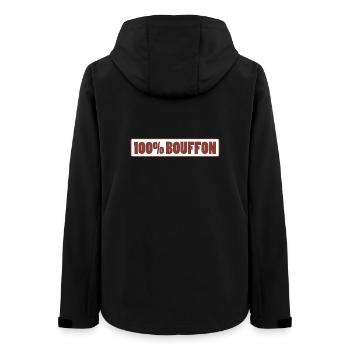 100% FOOL - Frauen Recycelte Softshelljacke von Stanley/Stella - Schwarz - Hinten - AI Model Female 172 light (172cm)