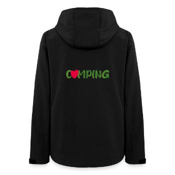 Camping Rasen Herz Caravan Van Life Wohnmobil Fan - Frauen Recycelte Softshelljacke von Stanley/Stella - Schwarz - Hinten - AI Model Female 172 light (172cm)