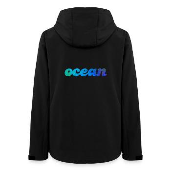 Ocean Ocean Sea Water Atlantic Pacific Quota - Women’s Recycled Softshell Jacket by Stanley/Stella - black - Back - AI Model Female 172 light (172cm)