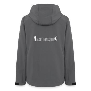 Mindset is everything - motivational shirt - Women’s Recycled Softshell Jacket by Stanley/Stella - anthracite - Back - AI Model Female 172 light (172cm)
