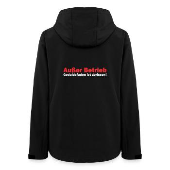 Außer Betrieb Geduldsfaden ist gerissen - Frauen Recycelte Softshelljacke von Stanley/Stella - Schwarz - Hinten - AI Model Female 172 light (172cm)