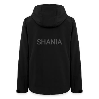 SHANIA mane - Women’s Recycled Softshell Jacket by Stanley/Stella - black - Back - AI Model Female 172 light (172cm)