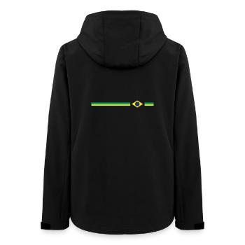 Brazil Design logo - Women’s Recycled Softshell Jacket by Stanley/Stella - black - Back - AI Model Female 172 light (172cm)
