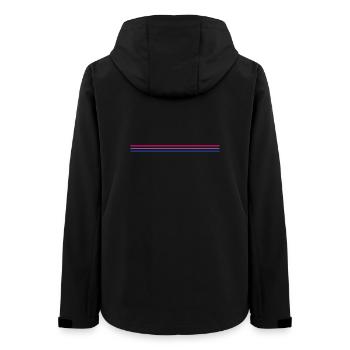 Bisexual-flag (minimalistic) - Women’s Recycled Softshell Jacket by Stanley/Stella - black - Back - AI Model Female 172 light (172cm)